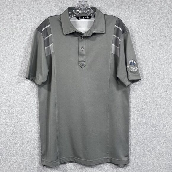 Travis Mathew Polo Shirt Mens Small Gray Royal Links Golf Club Thriller 2010 - Picture 1 of 15